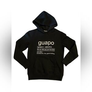 New Boy’s Denim & Flower Black Hoodie